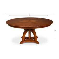 Austin Jupe Dining Table, Walnut -France and So Furniture 54230 OW X