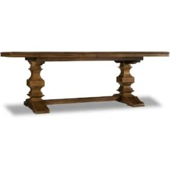 Archivist Trestle Dining Table Collection W/ 2-18in Leaves