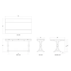 Archer Adaptable Sofa Table -France and So Furniture 55064 ld 1 4