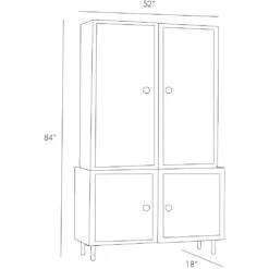 Slater Tall Cabinet - Black -France and So Furniture 5523.l1 db520ca0 010e 4a48 9873 118adc5a90af