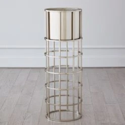 Ringed Planter-Nickel-Lg -France and So Furniture 55963 0a80ce0f 7a23 4b88 bd17 45b879c9939d