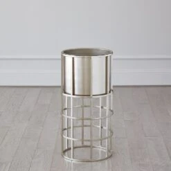 Ringed Planter-Nickel-Lg -France and So Furniture 55964 4cdc8664 345c 449e a8c0 cf13ff877773