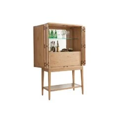 Cameroon Bar Cabinet - Newcastle -France and So Furniture 566 961C Open Alt1 Silo