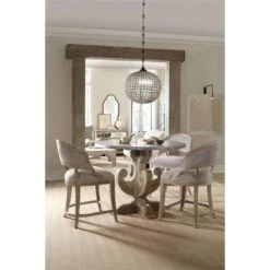 Louvre Garnier Barrel Back Counter Stool - Grey - Wood -France and So Furniture 5750 25350 MWD 5