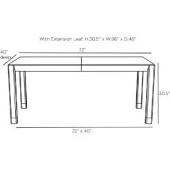 Keaton Dining Table -France and So Furniture 5758.l1