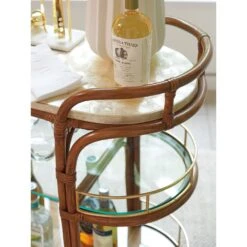 Toscana Rattan Mobile Bar Cart - Sonoran -France and So Furniture 575 862 det