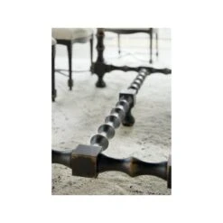 Florence Trestle Dining Table - 84" - Beige Black Brown Natural Off White - Wood - Rectangle -France and So Furniture 5805 75200 80 detail3