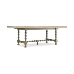 Florence 84In Trestle Extension Dining Table - Brown Grey Natural - Wood - Rectangle -France and So Furniture 5805 75200 81