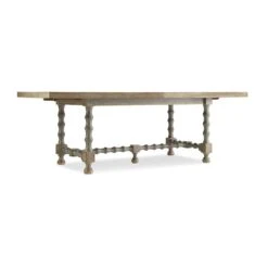 Florence 84In Trestle Extension Dining Table - Brown Grey Natural - Wood - Rectangle