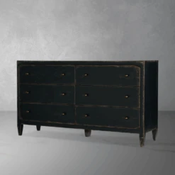 Florence Six-Drawer Dresser- Black - Black - Wood -France and So Furniture 5805 90002 99 silo edit 5b8e776d 46d5 4cb9 bd6b 399e76bb9b79