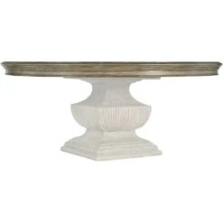 Monaco 60In Round Dining Table - Natural - Resin Wood - Round -France and So Furniture 5878 75002 80 silo