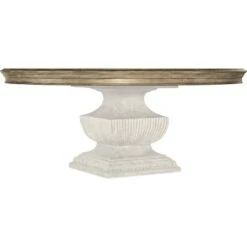 Monaco 72In Round Urn Dining Table - Natural - Wood - Round -France and So Furniture 5878 75012 80 silo