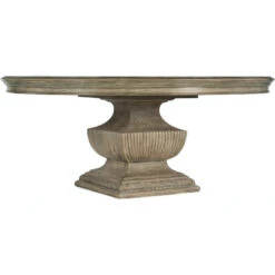 Monaco 60In Round Dining Table - Natural - Resin Wood - Round