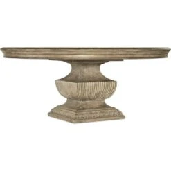 Monaco 72In Round Urn Dining Table - Natural - Wood - Round
