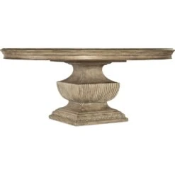 Castella 72in Round Urn Dining Table - Medium Wood