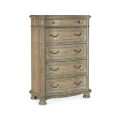 Monaco Five Drawer Chest - Natural - Wood - High