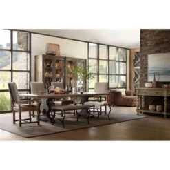 Mesa 86In Dining Table With Leaves - Brown - Rectangle -France and So Furniture 5960 75200 BRN 3