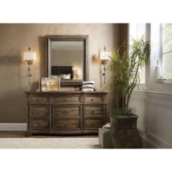 Brunswick Nine-Drawer Dresser - Brown - Wood 7 Brunswick Nine-Drawer Dresser - Brown - Wood -France and So Furniture 5960 90002 MULTI 3