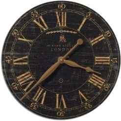 Bond Street 18" Black Wall Clock