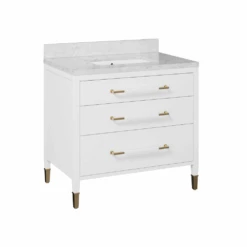 Verona 36" White Vanity With Rectangular Undermount Sink 11 Verona 36" White Vanity With Rectangular Undermount Sink -France and So Furniture 5f393c0f9ef9be038bb50949a1e3079953dbfbb1