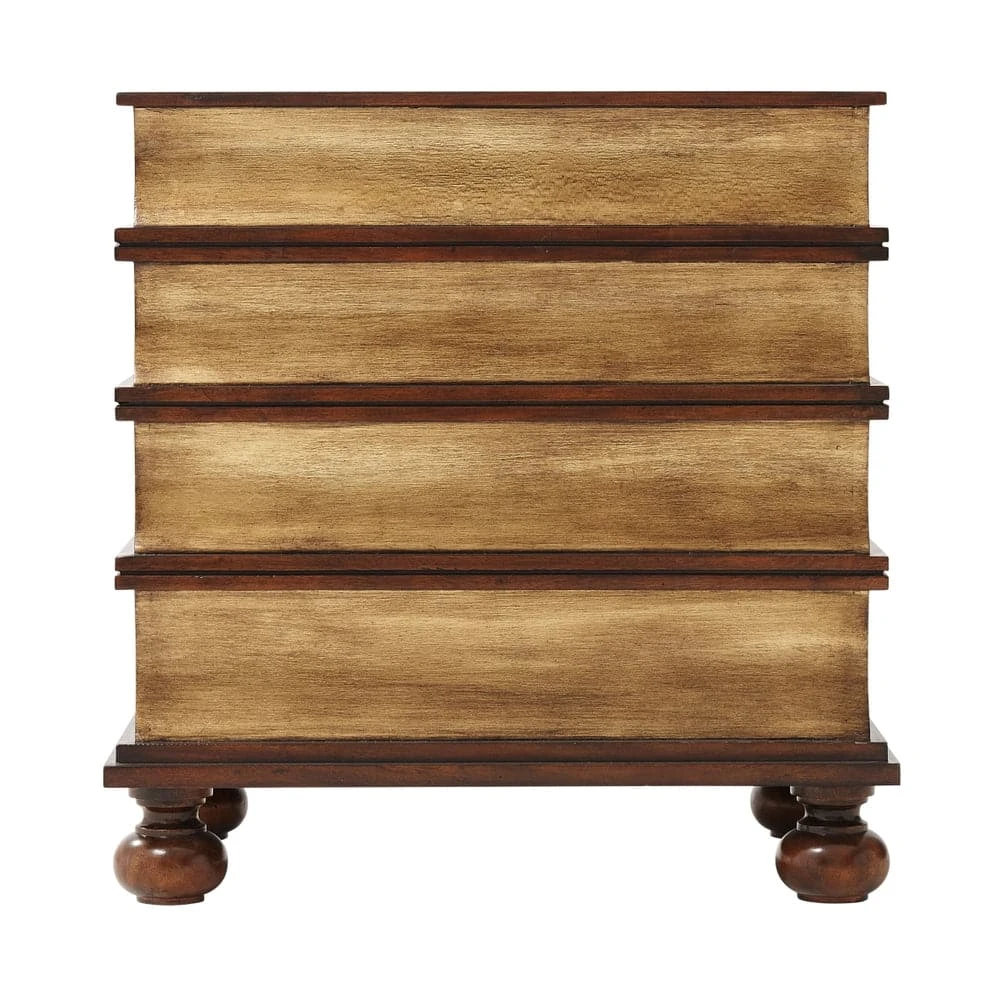 Hand Carved And Gilt Faux Book Nightstand 4 Hand Carved And Gilt Faux Book Nightstand - Image 4