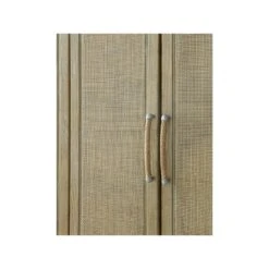 Oceanview Bar Cabinet - Beige Natural Off White - Fiberglass Glass Rattan Wood -France and So Furniture 6015 75160 80 detail