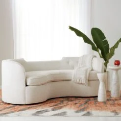 Textured Boucle Throw - Natural -France and So Furniture 60601