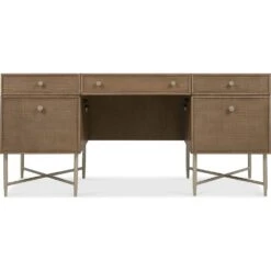 Sonnet Executive Desk - Medium Wood -France and So Furniture 6072 10462 85 traight silo