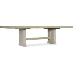 River Rectangle Dining Table With Leaf - Beige Natural Off White - Rectangle -France and So Furniture 6120 75200 80 silo2