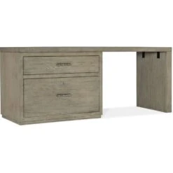 Desk With 2in Top-Lateral File And Leg
