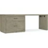 Bluff Desk - 84In Top-Lateral File And Leg - Grey