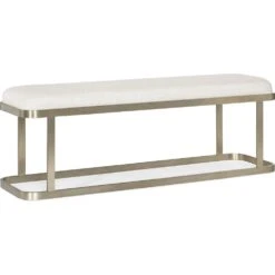 Linville Falls River Branch Upholstered Bench