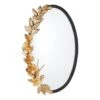 Magnolia Branch Mirror-Antique Brass/Gold