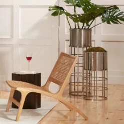 Ringed Planter-Nickel-Lg -France and So Furniture 61751 c66337a6 0cec 4640 a573 2f1d14a6eee5