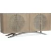 Soho Four Door Entertainment Console - Gold - Metal