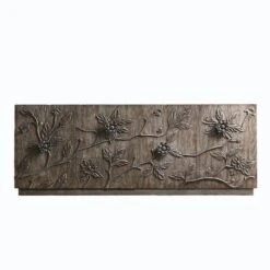 Florence Four Door Credenza - Brown Grey Natural - Wood Resin