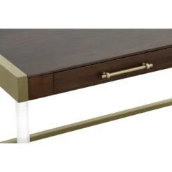 Libby Langdon Simone Writing Desk - Smoked Stone - Stainless Steel, Acrylic, Walnut Solids -France and So Furniture 6316 96 detail 8682da1b03a9fb88213ee742f1b23e3f7b71d20a