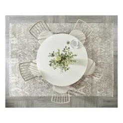 Pacifica Round Dining Table - Grey White - Resin Wood - Round -France and So Furniture 6350 75201 02 600 80 room