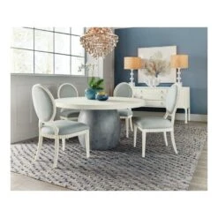 Pacifica Round Dining Table - Grey White - Resin Wood - Round -France and So Furniture 6350 75201 02 810 02 907 03 room