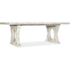 Bayshore Rectangle Dining Table W/2-18In Leaves - Beige Natural Off White - Wood - Rectangle -France and So Furniture 6350 75207 80 silo