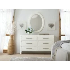 Tranquil Dresser - White - Wood - Low -France and So Furniture 6350 90203 03 90007 04 room 3b6514e1 9d3f 472c 8f44 9bc36cd6d162