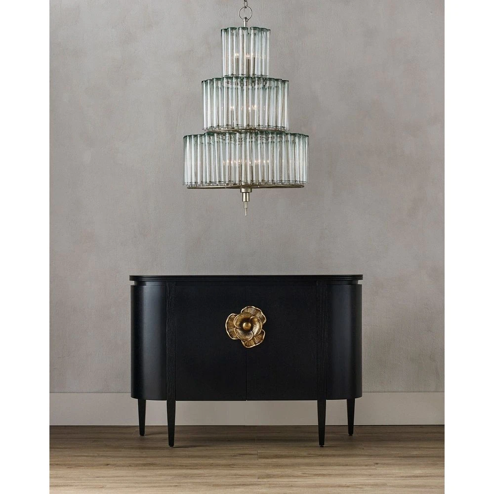 Briallen Black Demi-Lune Cabinet - Caviar Black 2 Briallen Black Demi-Lune Cabinet - Caviar Black - Image 2