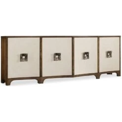 Melange Credenza - Distressed Medium Pecan Finish