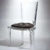 Marilyn Acrylic Side Chair W/ Mohair Seat