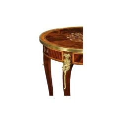 Mahogany Lamp Table With Mother Of Pearl & Marquetry -France and So Furniture 641785da933d980016263fd2d93d422502ae021c full