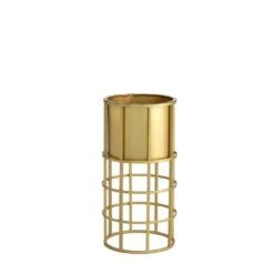 Ringed Planter-Brass-Sm -France and So Furniture 64269