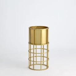 Ringed Planter-Brass-Lg -France and So Furniture 64270 0a5e53db f775 44a7 8443 f518dd8beea0