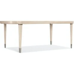 Chic Rectangle Dining Table W/1-22In Leaf - Grey Natural - Metal Wood - Rectangle