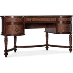 Charleston Kidney Writing Desk - Dark Wood