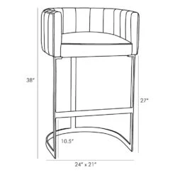 Montoya Bar Stool - Gold -France and So Furniture 6883.l1 2406c71c 625e 4be0 b7fd be4937f30364